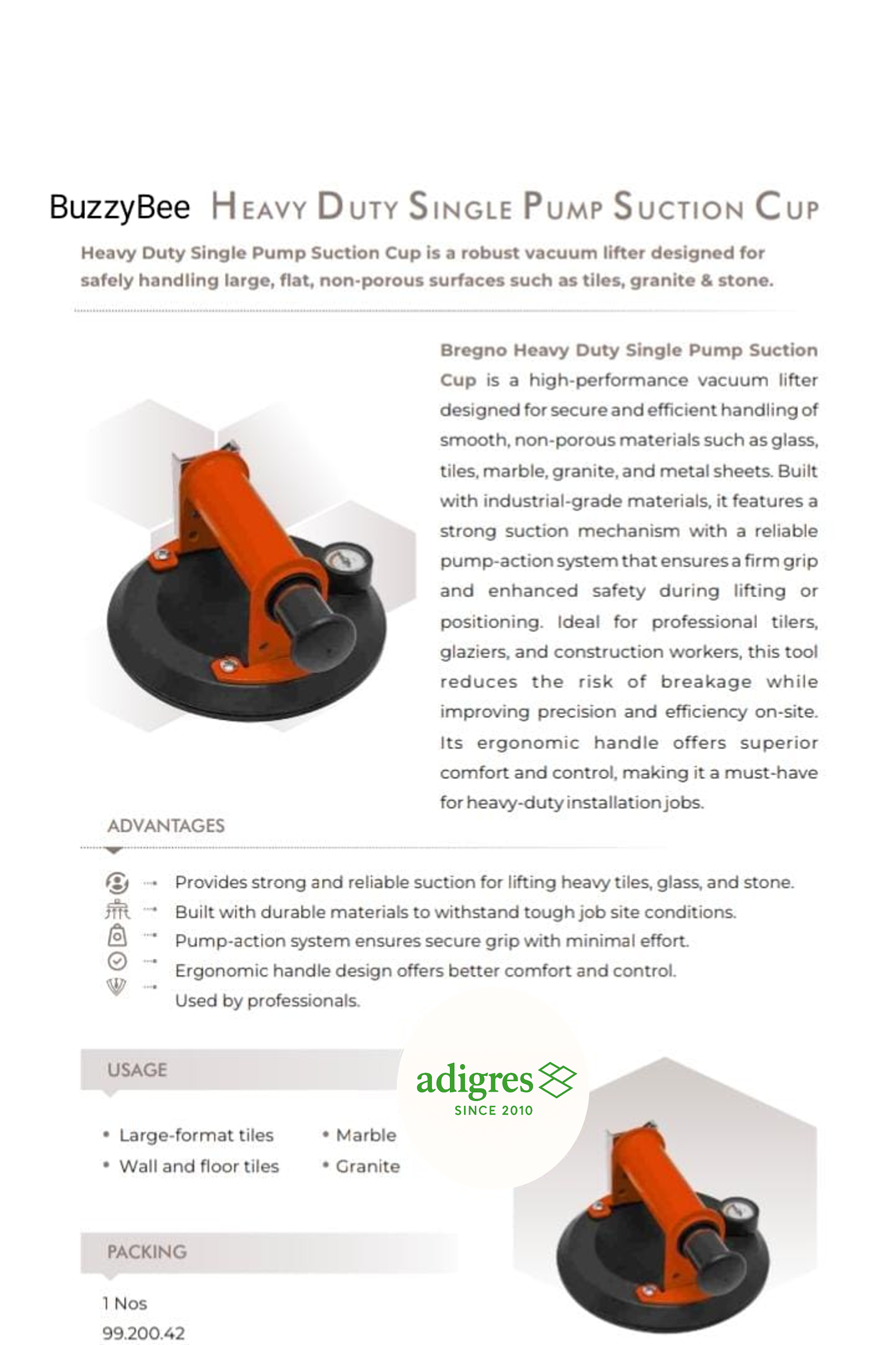 HEAVY DUTY SINGLE SUCTION CUP